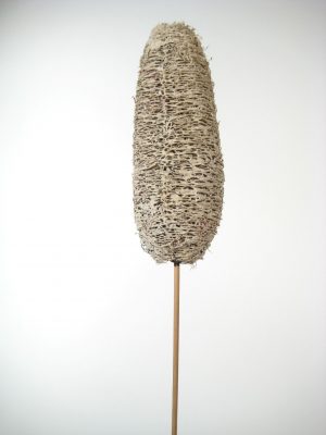 Luffa mittel angestielt white-washed